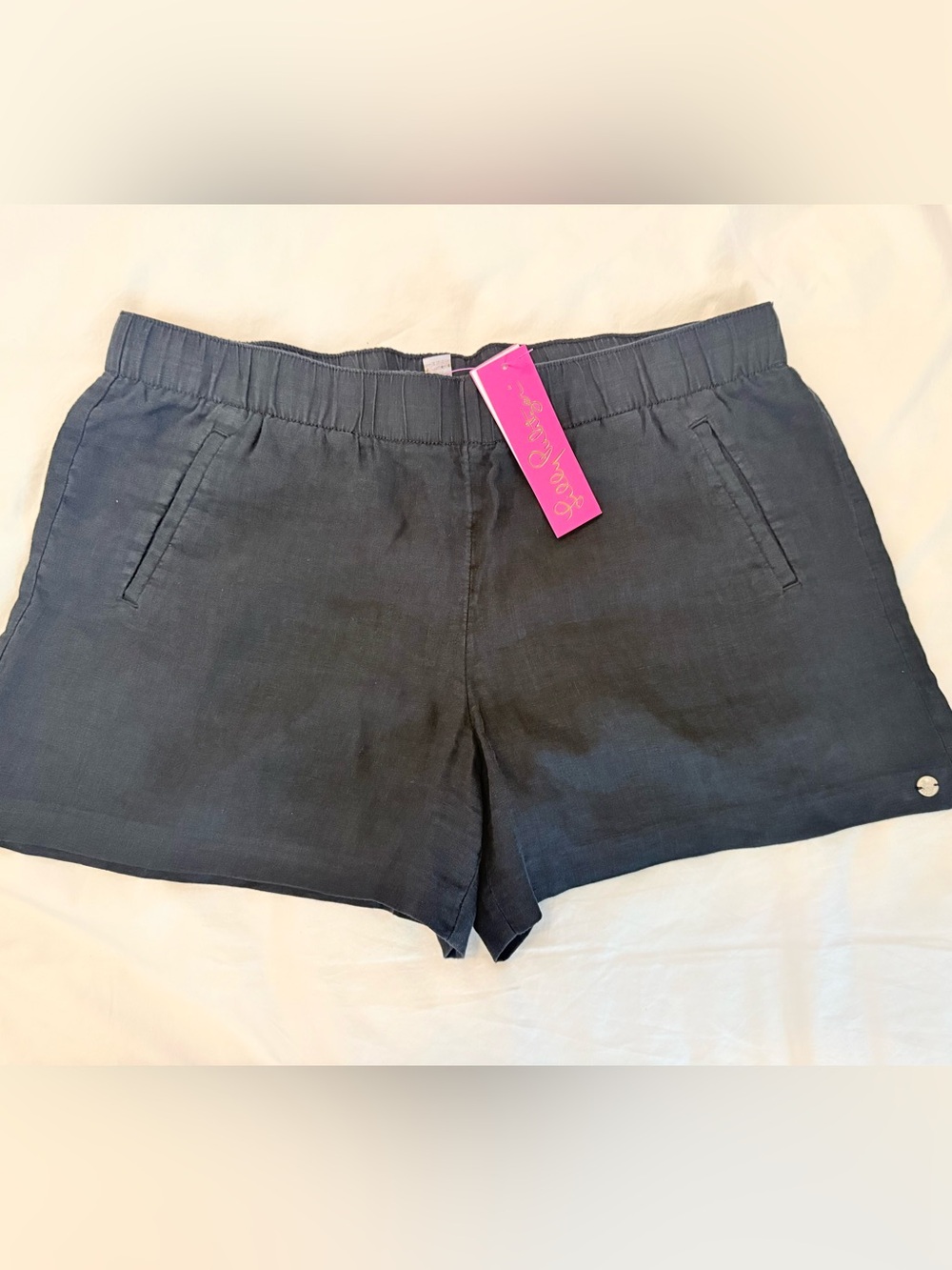 Lilly Pulitzer Women’s Lilo Linen Short Onyx NWT Size XL